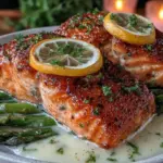 creamy lemon butter salmon - featured image