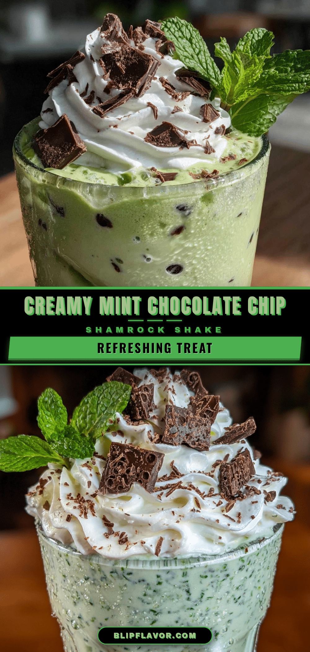 creamy mint chocolate chip shamrock shake recipe