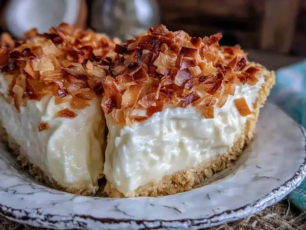 creamy no-bake coconut cream pie - featured image