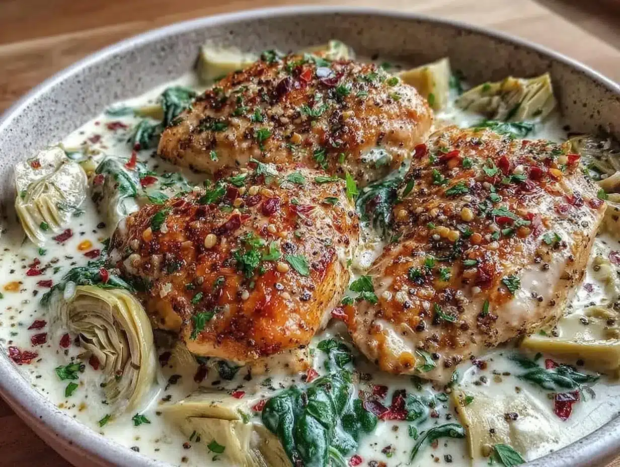 creamy one-pan tuscan chicken preparation steps