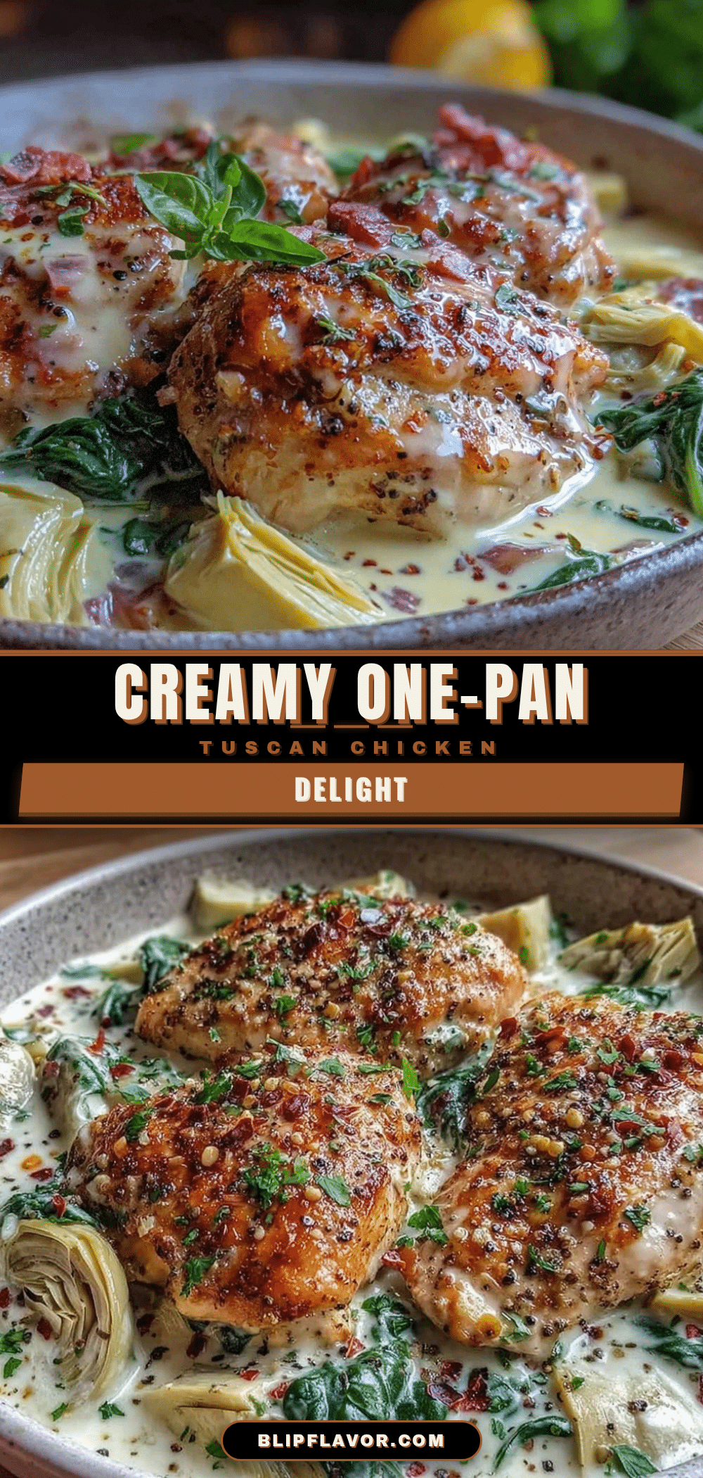 creamy one-pan tuscan chicken recipe