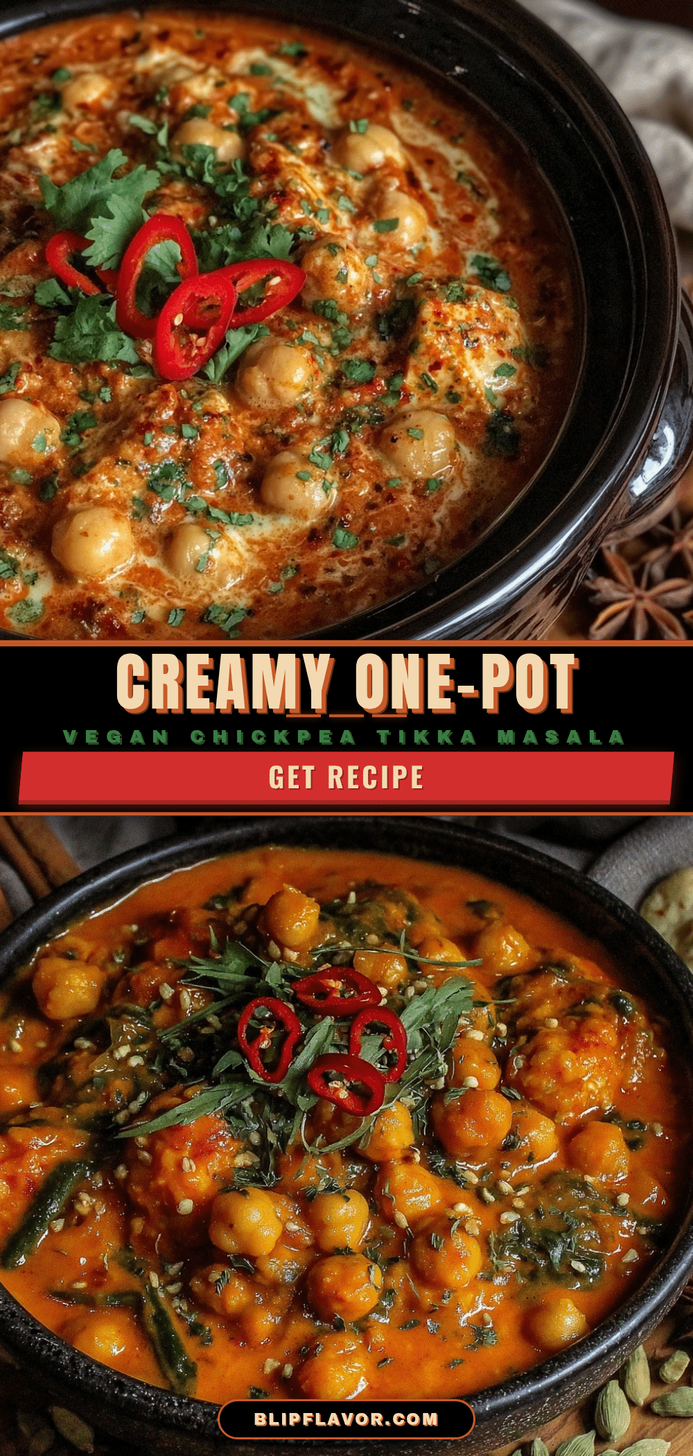 creamy one-pot vegan chickpea tikka masala recipe