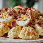 creamy southern deviled egg potato salad - featured image