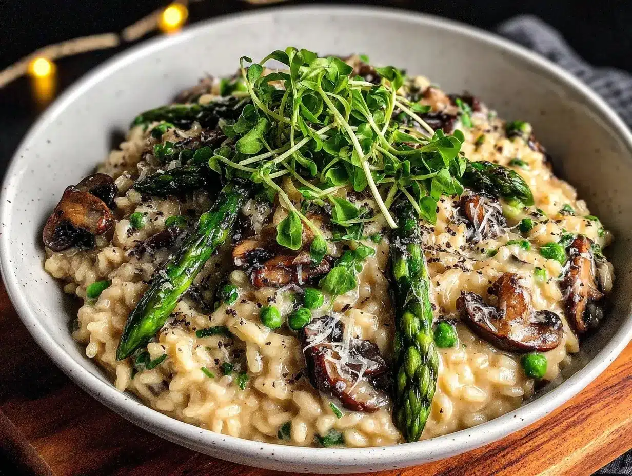 creamy spring asparagus risotto preparation steps