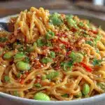 crispy Asian peanut noodle salad - featured image