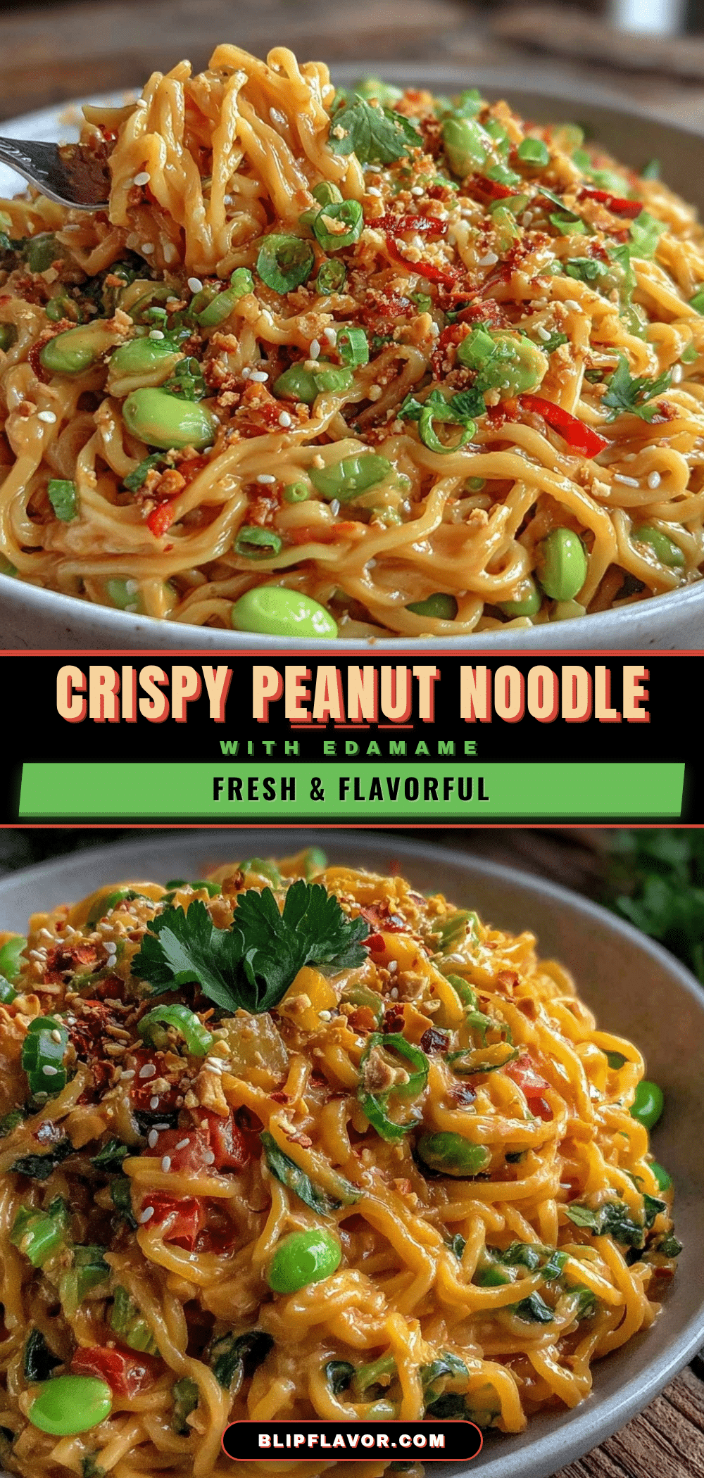crispy Asian peanut noodle salad recipe