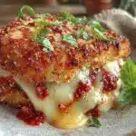 crispy baked chicken parmesan - featured image