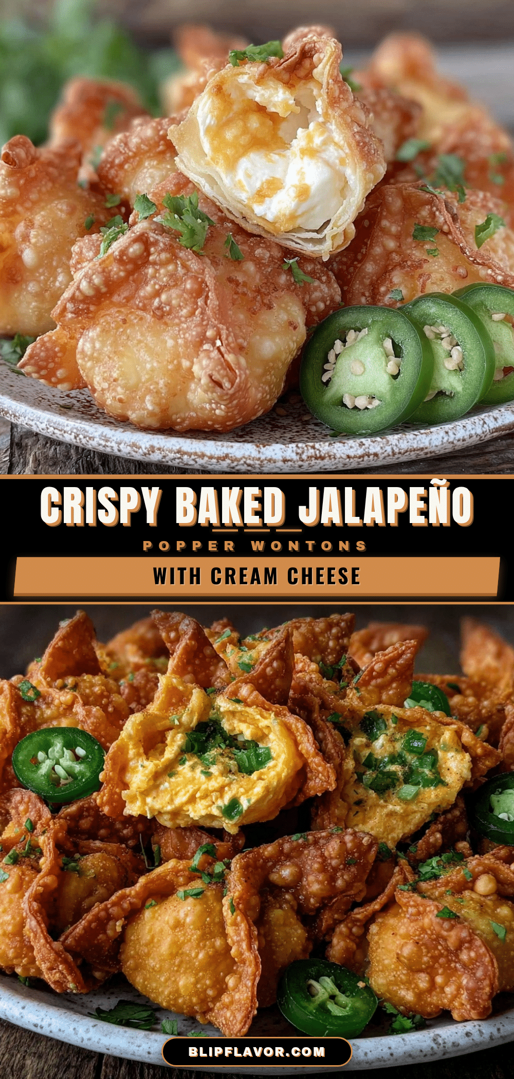 crispy baked jalapeño popper wontons recipe