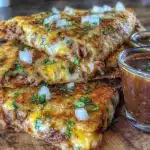 crispy birria quesadilla triangles - featured image