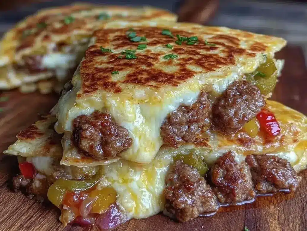crispy cheesy breakfast quesadillas - featured image