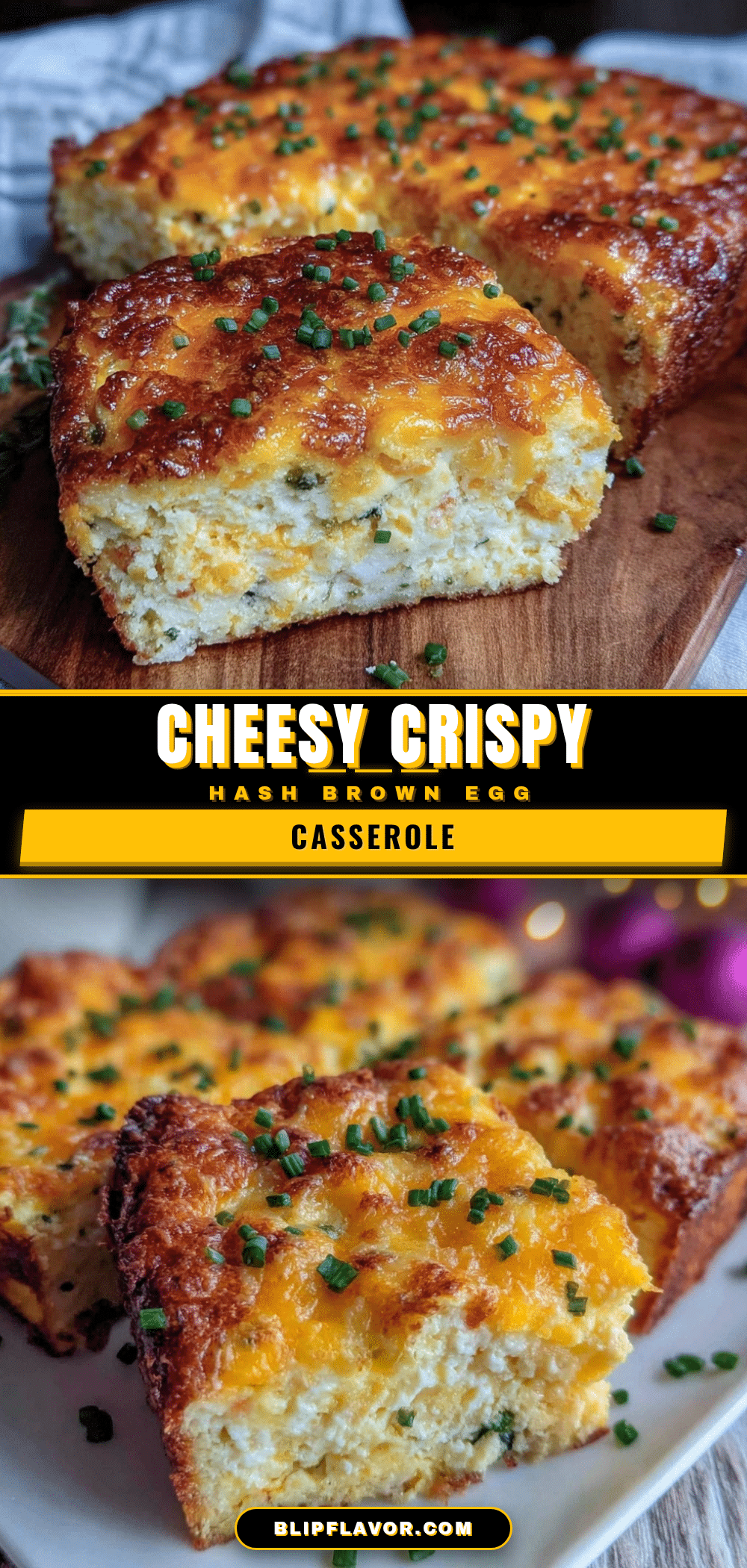 crispy cheesy hash brown egg casserole recipe