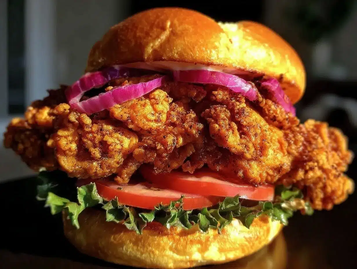 crispy chicken sandwich preparation steps