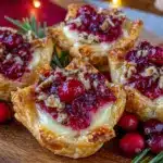 crispy cranberry brie bites - featured image