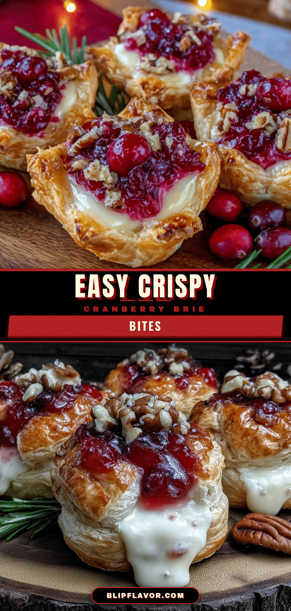 crispy cranberry brie bites recipe