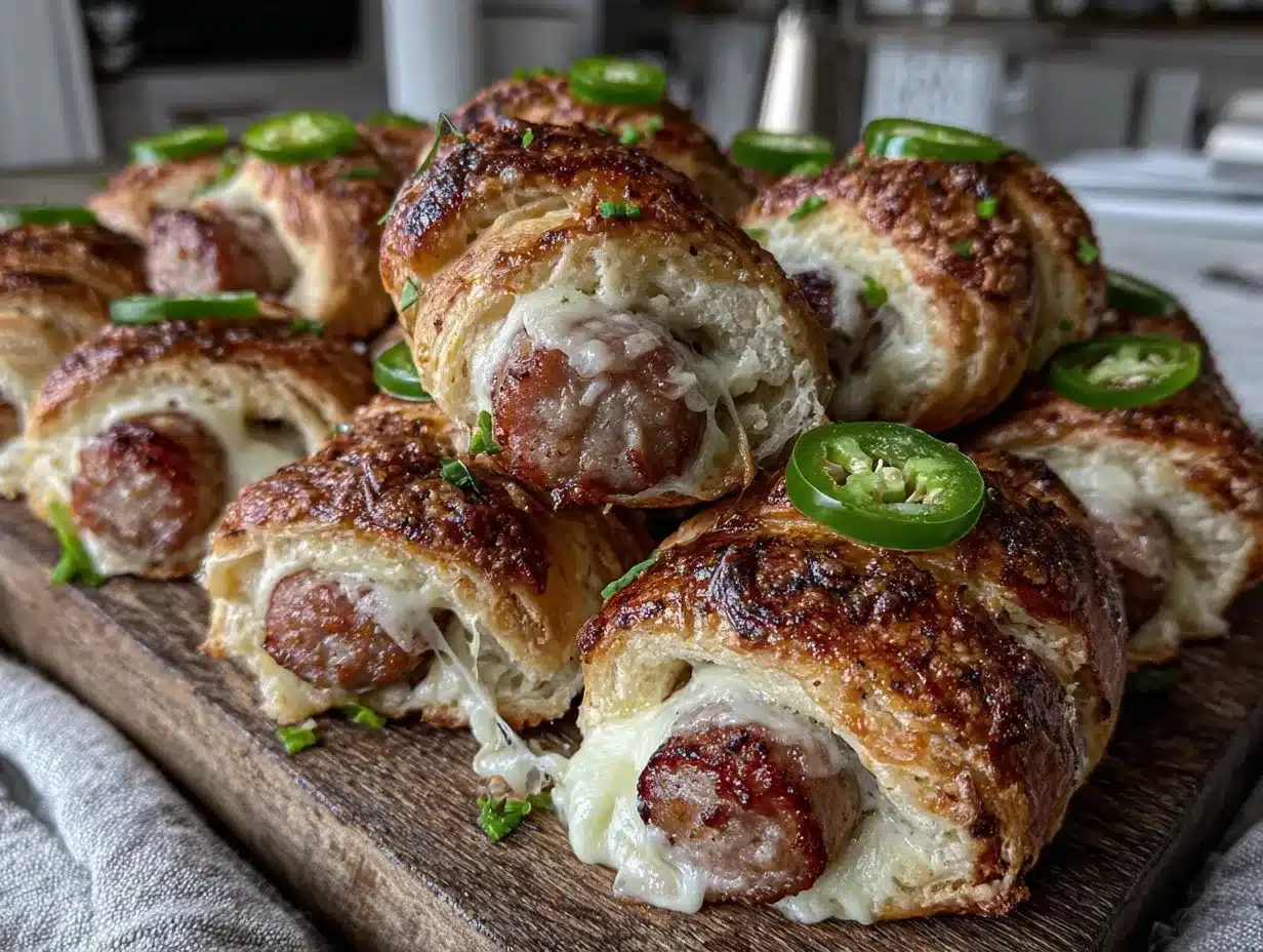 crispy jalapeño popper pigs in a blanket recipe preparation steps