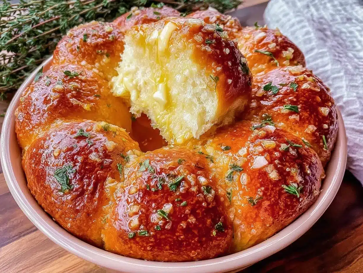 crispy pull-apart garlic butter rolls preparation steps
