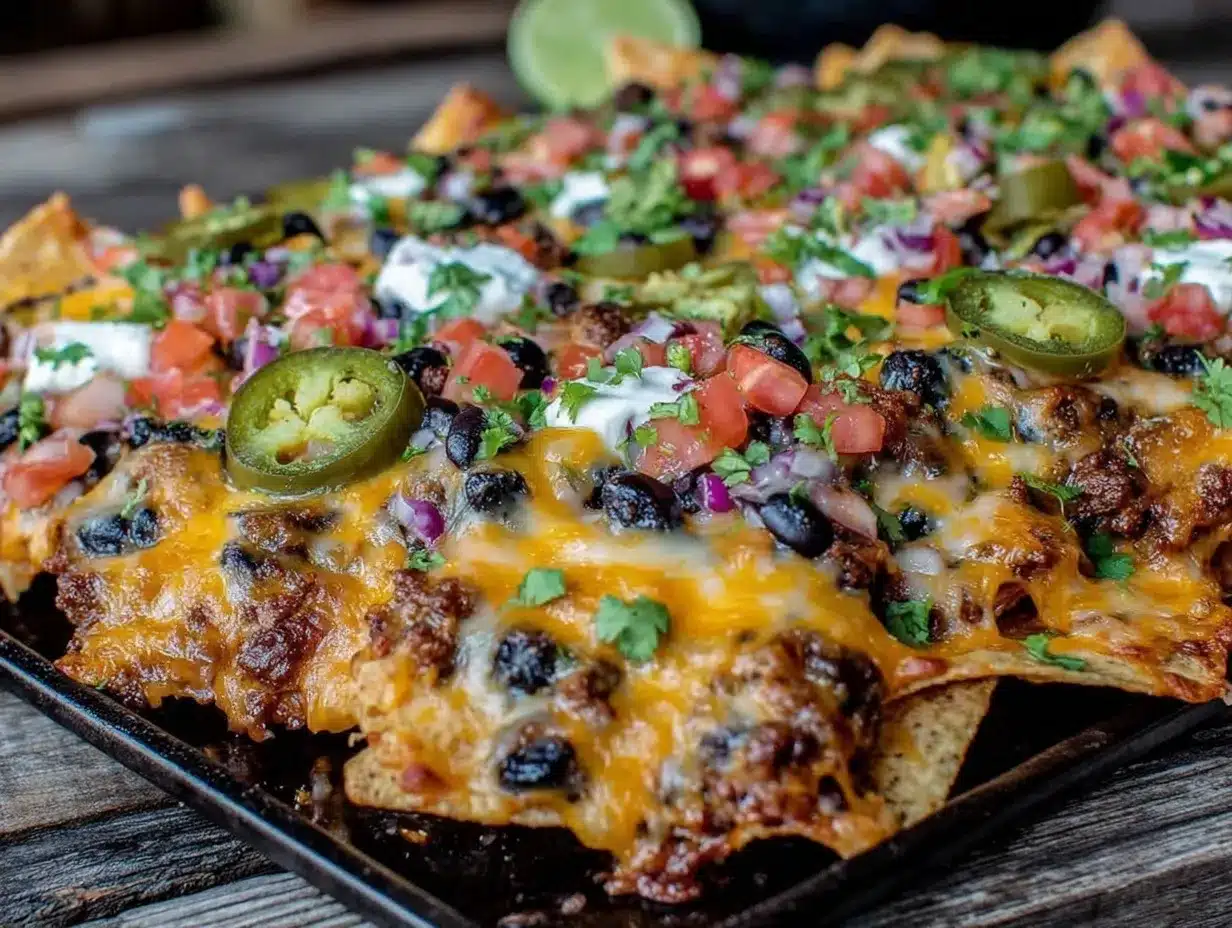 crispy sheet pan loaded nachos preparation steps