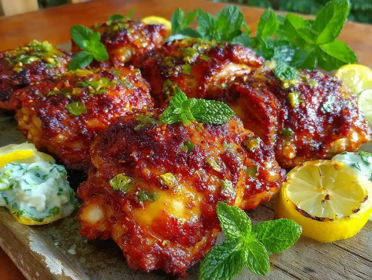 crispy sheet pan tandoori chicken thighs preparation steps