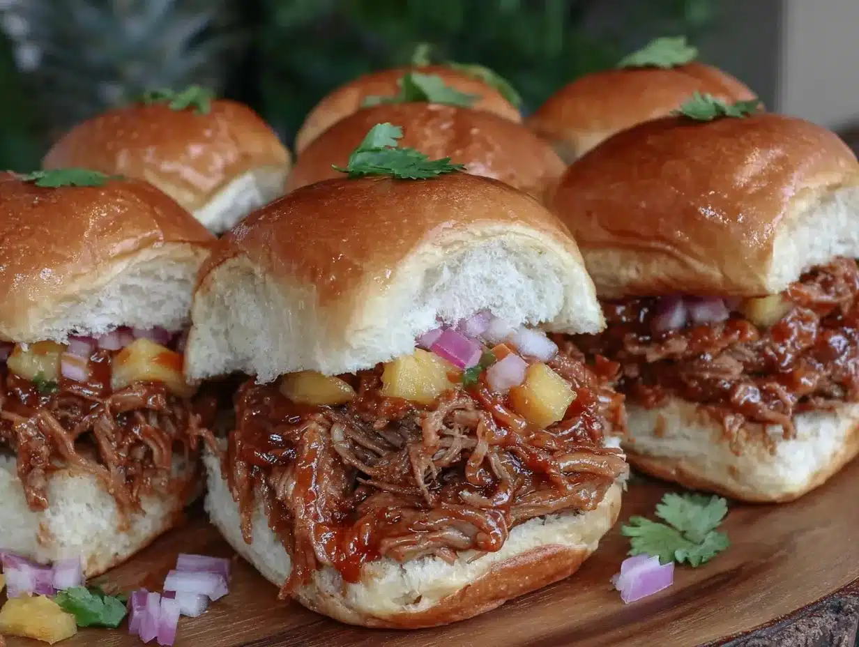 crockpot hawaiian pulled pork sliders preparation steps