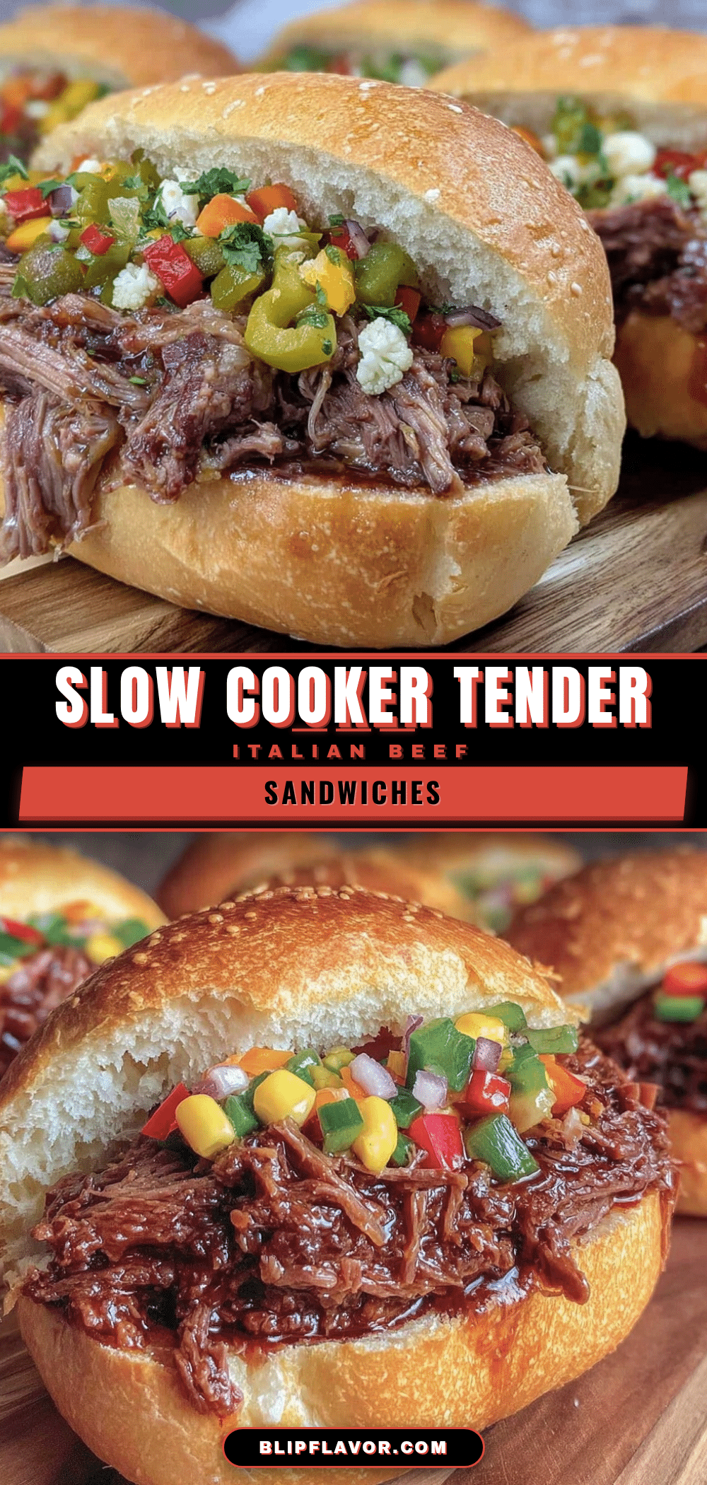 crockpot italian beef sandwiches recipe