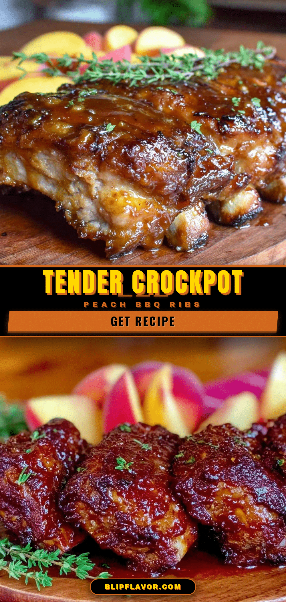 crockpot peach bbq ribs recipe