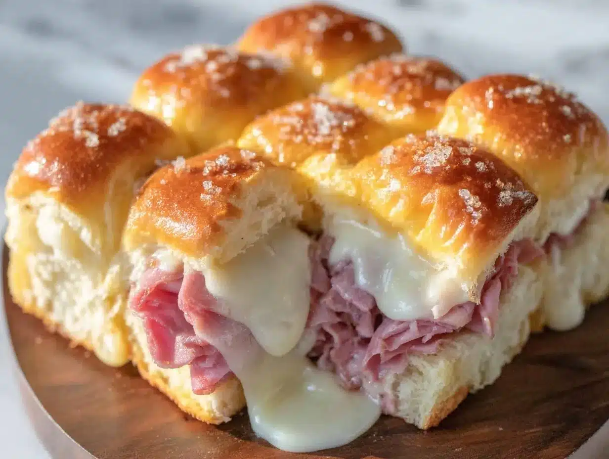 easy cheesy ham sliders preparation steps
