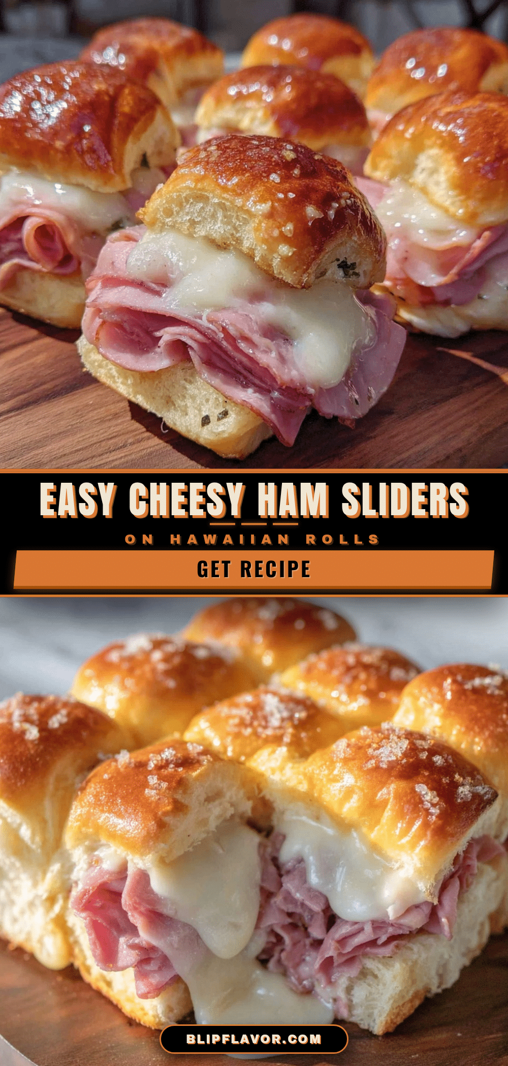 easy cheesy ham sliders recipe