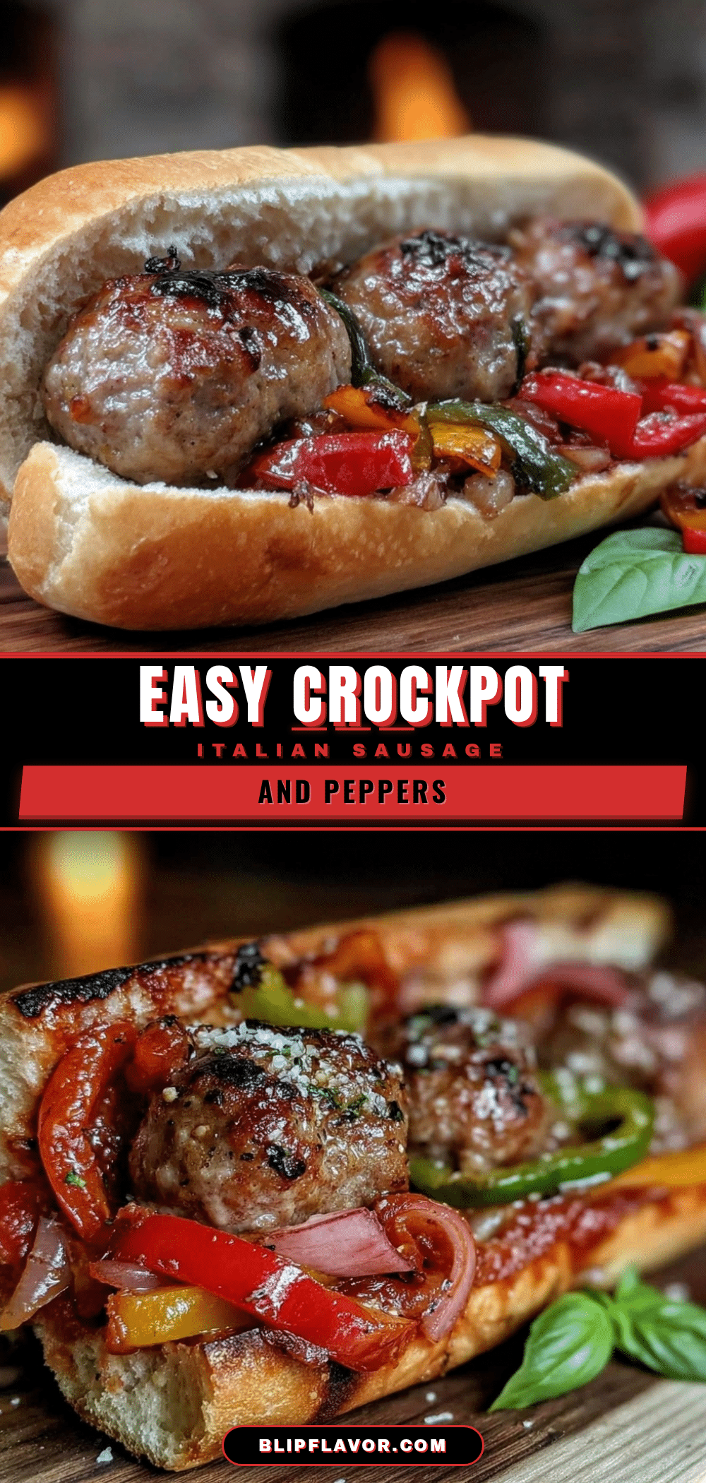 easy crockpot italian sausage and peppers sandwiches recipe
