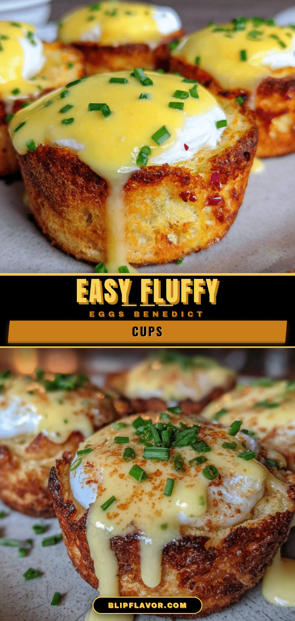 Easy Fluffy Individual Eggs Benedict Cups recipe