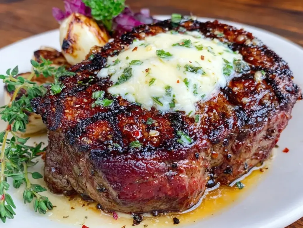 filet mignon with garlic herb butter - featured image