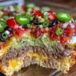 flavorful taco dip casserole - featured image