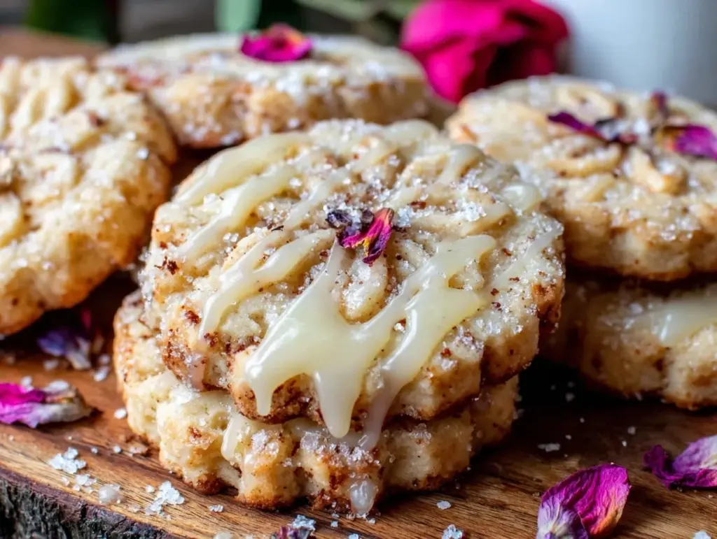 floral pressed shortbread cookies - featured image