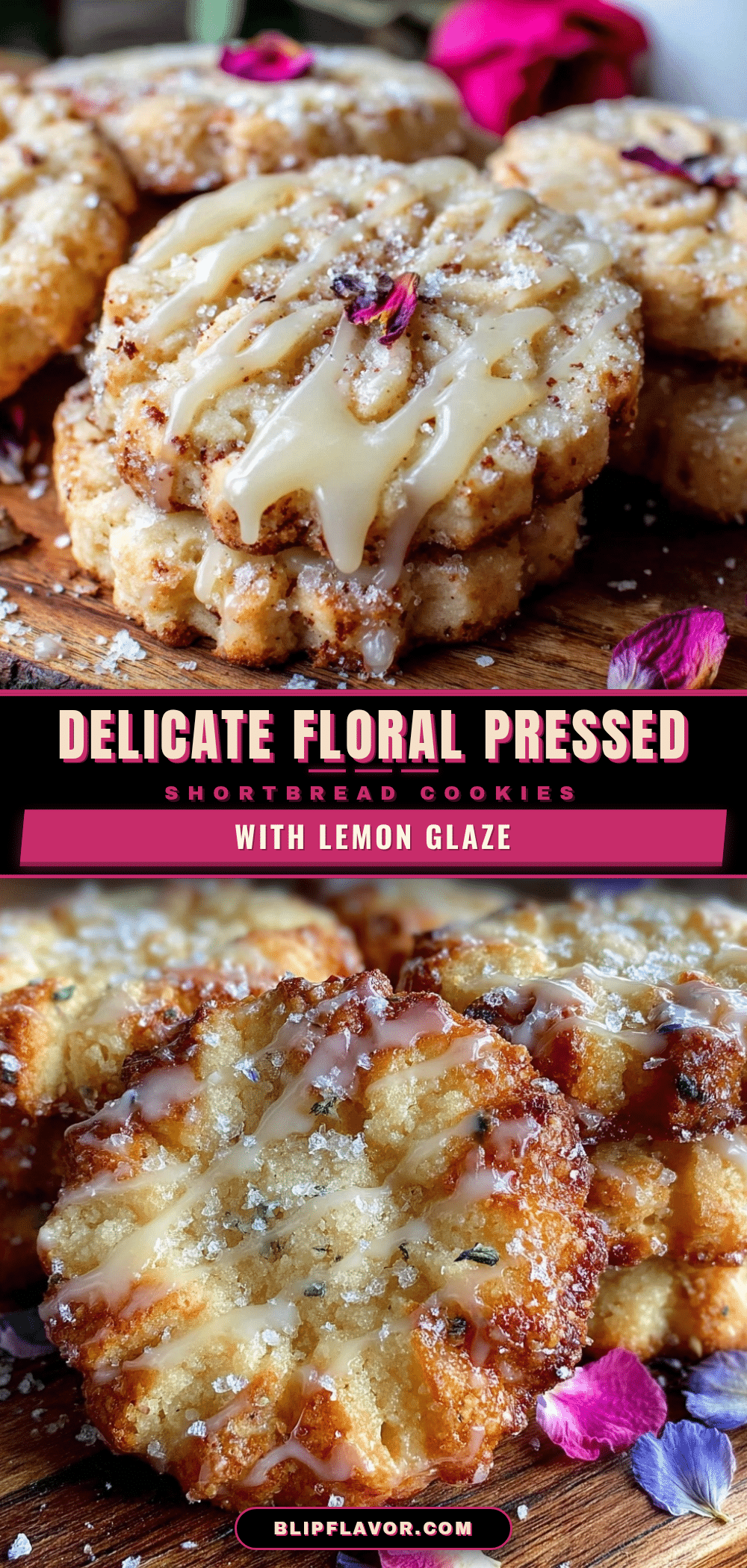 floral pressed shortbread cookies recipe