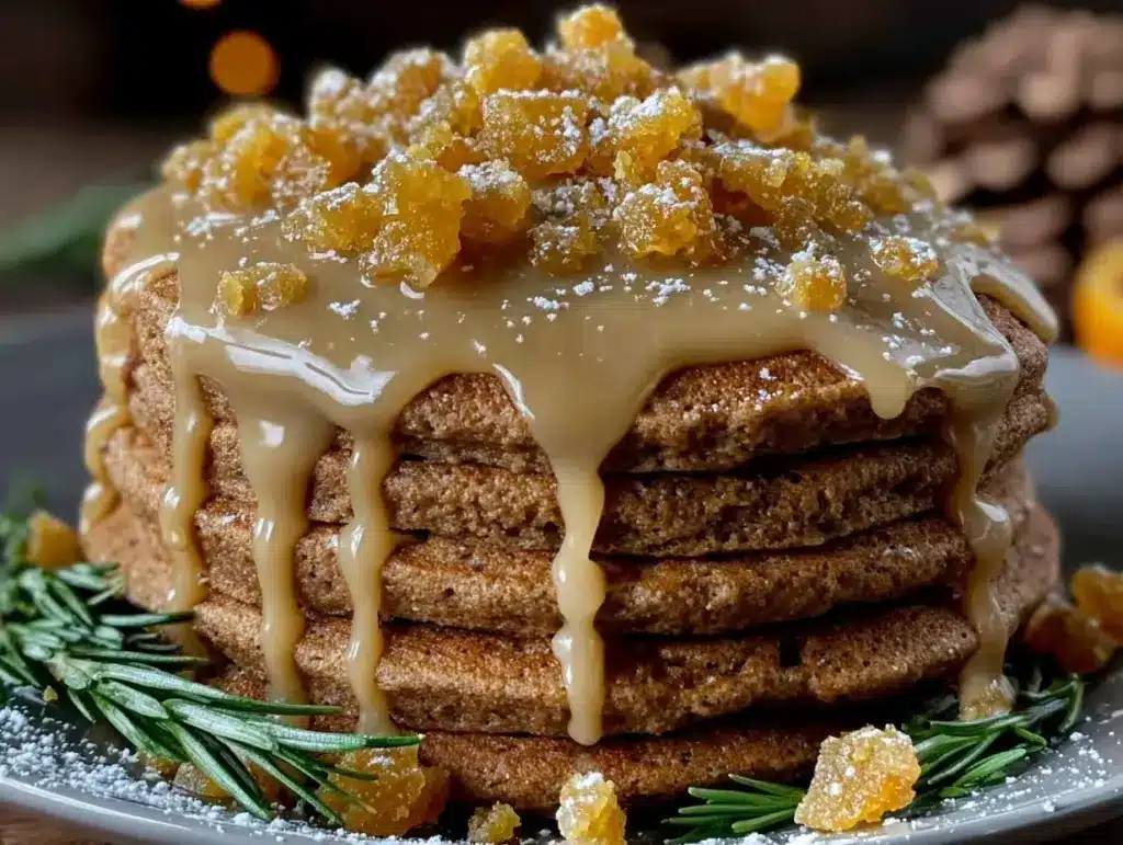 fluffy gingerbread pancakes - featured image