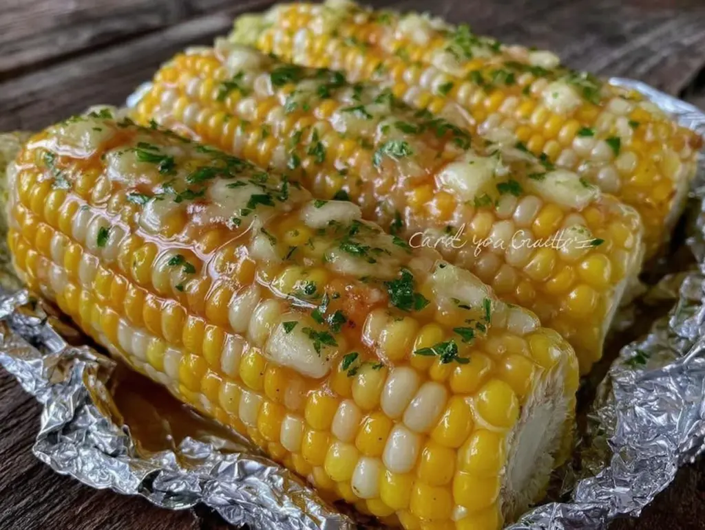 fresh corn on the cob with herb butter - featured image