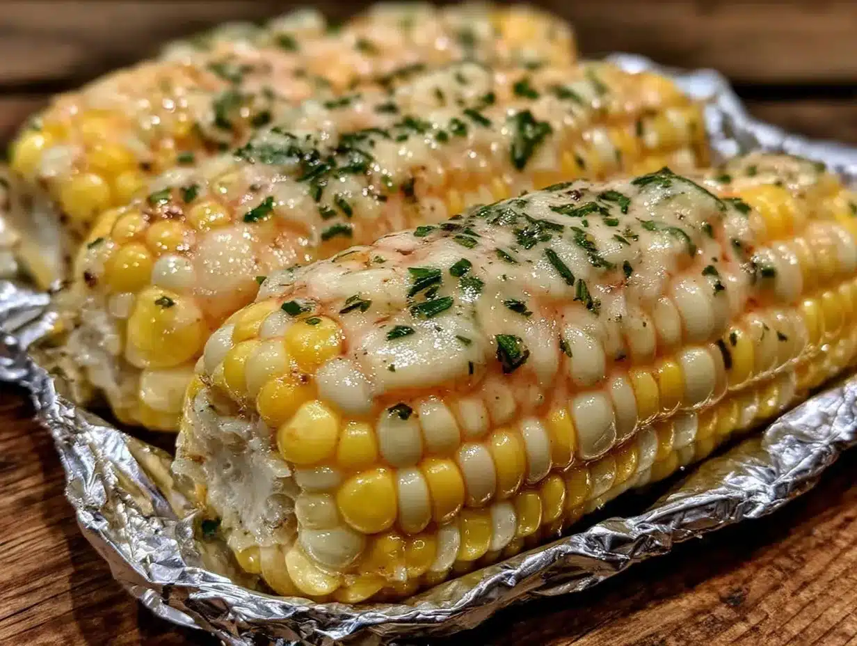 fresh corn on the cob with herb butter preparation steps