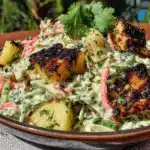 fresh grilled pineapple coleslaw - featured image