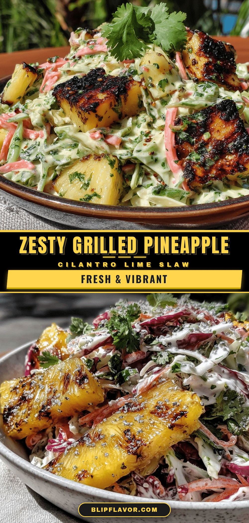fresh grilled pineapple coleslaw recipe