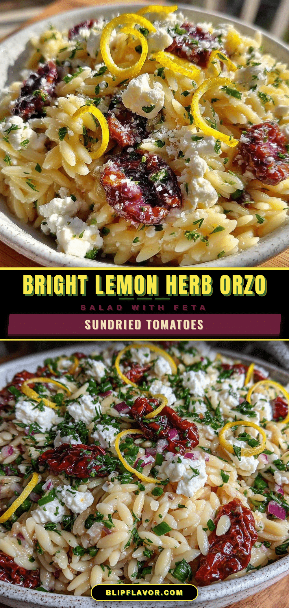 fresh lemon herb orzo pasta salad recipe