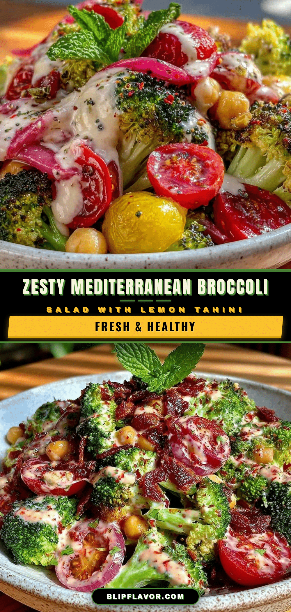 fresh mediterranean broccoli salad recipe
