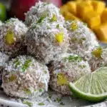 fresh no-bake coconut energy balls - featured image