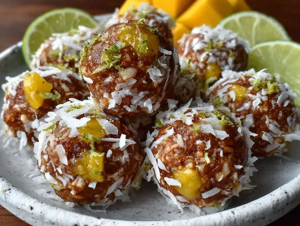 fresh no-bake coconut energy balls preparation steps