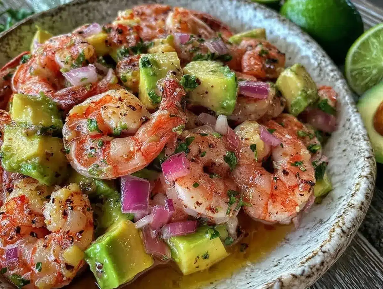 fresh shrimp avocado salad preparation steps