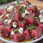 fresh watermelon feta mint salad - featured image