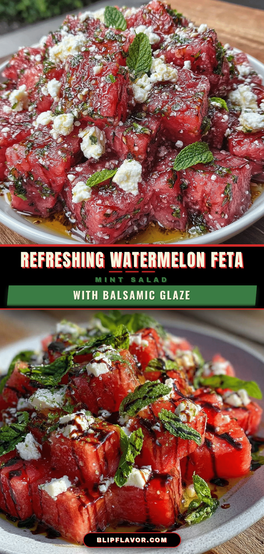 fresh watermelon feta mint salad recipe