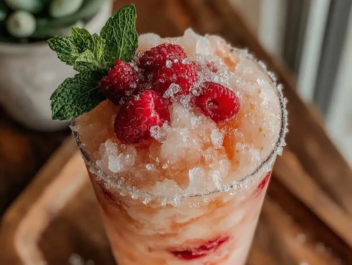 frozen frosé slushie preparation steps