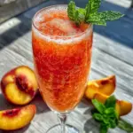 Frozen Peach Bellini Slushie - featured image