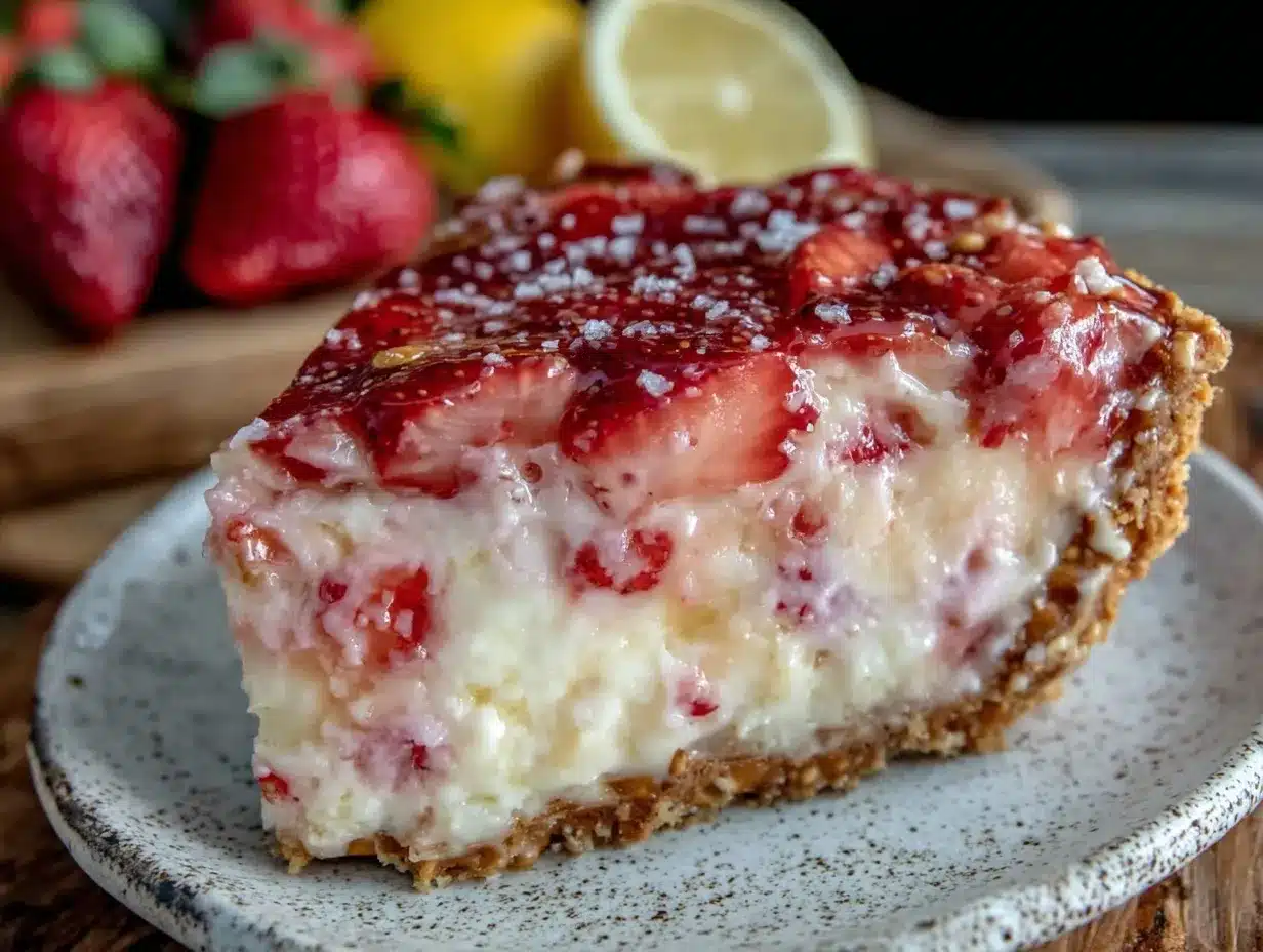 frozen strawberry lemonade pie preparation steps