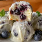 frozen yogurt covered blueberry bites - featured image