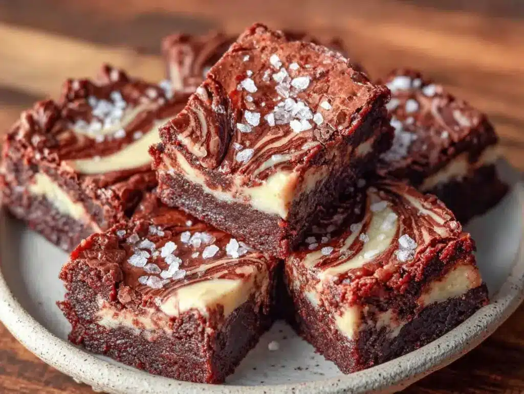 fudgy tahini swirl brownies - featured image